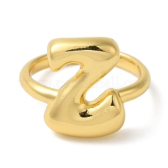 Initials Brass Open Cuff Ring for Women&nbsp;RJEW-N046-02Z-G