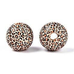 Printed Schima Wood Beads&nbsp;X-WOOD-N017-01D