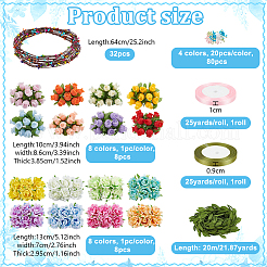 16Pcs Cloth Artificial Carnations Flower Bouquet&nbsp;AJEW-OC0016-37