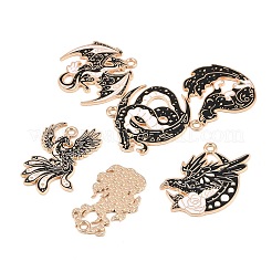 6Pcs 6 Styles Alloy Enamel Pendants&nbsp;ENAM-L054-03KCG