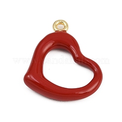 Brass Enamel Pendants&nbsp;KK-D409-10G
