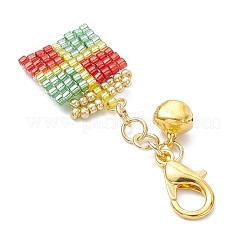 Christmas Gift Handmade Glass Seed Beads Pendant Decoraitons&nbsp;HJEW-MZ00350-04