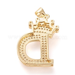 Brass Micro Pave Cubic Zirconia Pendants&nbsp;KK-R138-002D