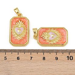 Brass Enamel Pendants&nbsp;KK-L190-008G
