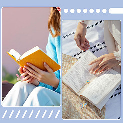 4Pcs Butterfly Sun Acrylic & Alloy Resin Charm Bookmark&nbsp;AJEW-TA00044