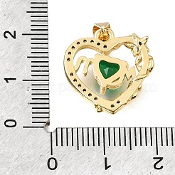Mother's Day Brass Micro Pave Cubic Zirconia Pendants&nbsp;KK-E802-37G-D