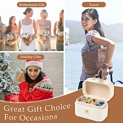 1Pc Rectangle PU Imitation Leather Jewelry Storage Boxes&nbsp;PAAG-TA0001-01A