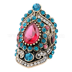 Retro Alloy and Rhinestone Finger Rings&nbsp;FS-WG56BBF-02