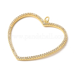 Valentine's Day Brass Pave Clear Cubic Zirconia Pendants&nbsp;KK-A296-49A-G