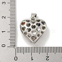 Rack Plating Brass Pave Colorful Cubic Zirconia Bead Cage Pendants&nbsp;KK-E114-07P