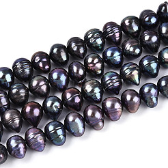 Natural Cultured Freshwater Pearl Beads Strands&nbsp;PEAR-N013-06W
