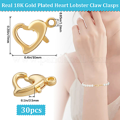 30Pcs Brass Lobster Claw Clasps&nbsp;KK-BBC0014-65G