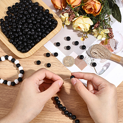600Pcs Dyed Natural Wood Beads&nbsp;WOOD-PA0001-68B
