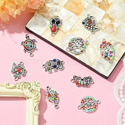 10Pcs 10 Styles Alloy Connector Charms&nbsp;FIND-YW0004-21