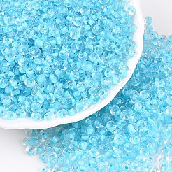 6/0 Inside Colours Transparent Glass Seed Beads&nbsp;X1-SEED-T007-07E