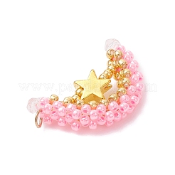 Glass Seed Beaded Pendants&nbsp;PALLOY-MZ00897-03