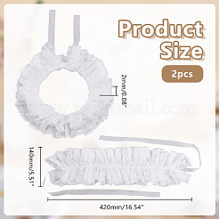 2Pcs Cotton Faux Collar&nbsp;AJEW-HY0003-25