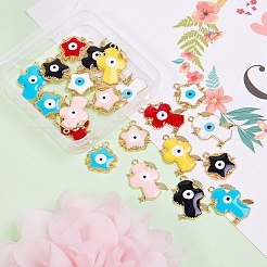 22Pcs Alloy Enamel Pendants&nbsp;ENAM-SZ0001-39LG