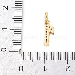Brass Micro Pave Clear Cubic Zirconia Charms&nbsp;KK-G544-04G