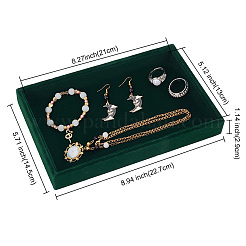 Rectangle Wood Covered with Velvet Jewelry Display Trays&nbsp;AJEW-WH0332-26