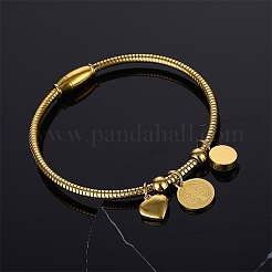 304 Stainless Steel Charm Bangles for Women&nbsp;BJEW-G770-02G