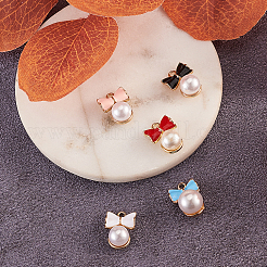 50Pcs 5 Colors Zinc Alloy Enamel Pendants&nbsp;ENAM-CJ0001-78