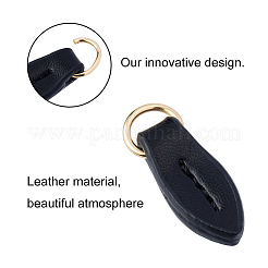 Leather Zipper Puller&nbsp;LS-FIND-WH0051-85
