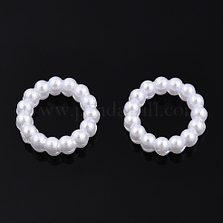 ABS Plastic Imitation Pearl Linking Rings&nbsp;OACR-T015-06A-01