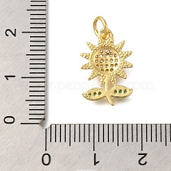 Rack Plating Brass Micro Pave Cubic Zirconia Pendants&nbsp;KK-I716-11G