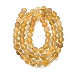 Natural Yellow Fluorite Beads Strands&nbsp;G-F799-B03-6mm