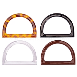 8 Pcs 4 Colors Plastic D Shape Purse Handle&nbsp;KY-SZ0001-03