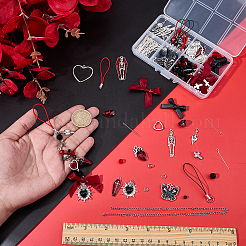 DIY Cherry Polyester Mobile Strap Making Kits&nbsp;DIY-SC0033-68