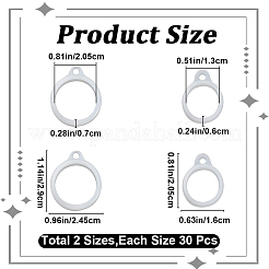 60Pcs 2 Style Silicone Pendant&nbsp;SIL-GF0001-43D