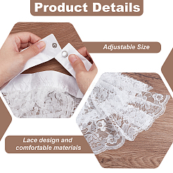Polyester Lace Jabot&nbsp;DIY-WH0678-16B