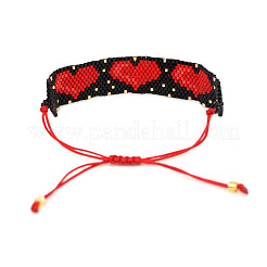 Bohemian Adjustable Heart Loom Pattern Miyuki Seed Beads Bracelets for Women&nbsp;GW8629