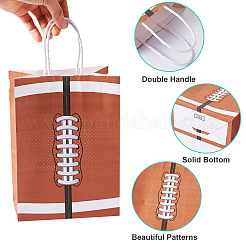 8Pcs 2 Styles Baseball Print Paper Gift Tote Bags&nbsp;ABAG-TA0001-55