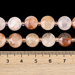 Natural Red Hematoid Quartz/Ferruginous Quartz Beads Strands&nbsp;G-F812-C06-01