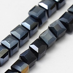 Electroplate Glass Bead Strands&nbsp;EGLA-J028-4x4mm-AB12