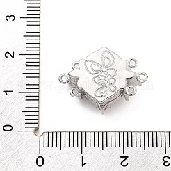 Brass Micro Pave Cubic Zirconia Magnetic Clasps&nbsp;KK-C066-08P