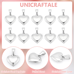 10Pcs 304 Stainless Steel Pendants&nbsp;STAS-UN0053-24
