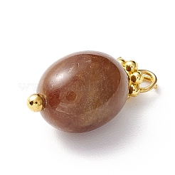 Natural Jade Charms&nbsp;PALLOY-JF01092-01