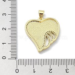 Brass Micro Pave Clear Cubic Zirconia Pendants&nbsp;KK-A221-03A-G