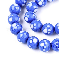 Handmade Lampwork Beads Strands&nbsp;LAMP-N028-21G