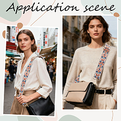 Ethnic Style Cotton Embroidered Adjustable Bag Straps&nbsp;FIND-CN0002-37B