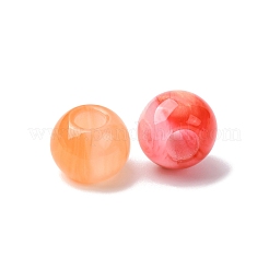Opaque Resin with Glitter Powder European Beads&nbsp;RESI-G119-05