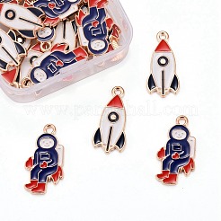 20Pcs 2 Style Zinc Alloy Enamel Pendants&nbsp;ENAM-LS0001-17G