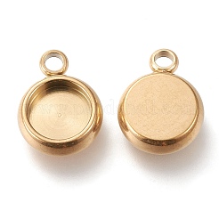 Ion Plating(IP) 304 Stainless Steel Pendant Cabochon Settings&nbsp;STAS-I162-01B-G