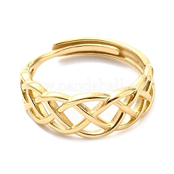 Adjustable 304 Stainless Steel Sailor's Knot Ring for Women&nbsp;RJEW-C016-03G