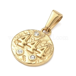 Textured 304 Stainless Steel Pendants&nbsp;STAS-A140-02G-4