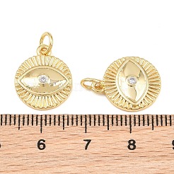 Brass Micro Pave Cubic Zirconia Pendants&nbsp;CU-CBAB719-05G-B